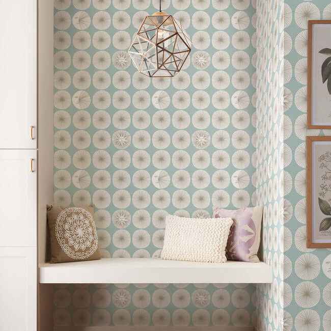 Soho Starburst Light Blue Peel & Stick Wallpaper - York Wallcoverings - PSW1215RL - York Wallcoverings Wallpaper