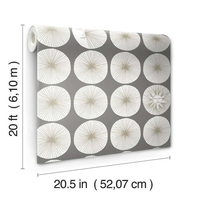 soho-starburst-premium-peel-stick-wallpaper-cosmos-greyglint-york-wallcoverings-psw1217rl - York Wallcoverings Wallpaper