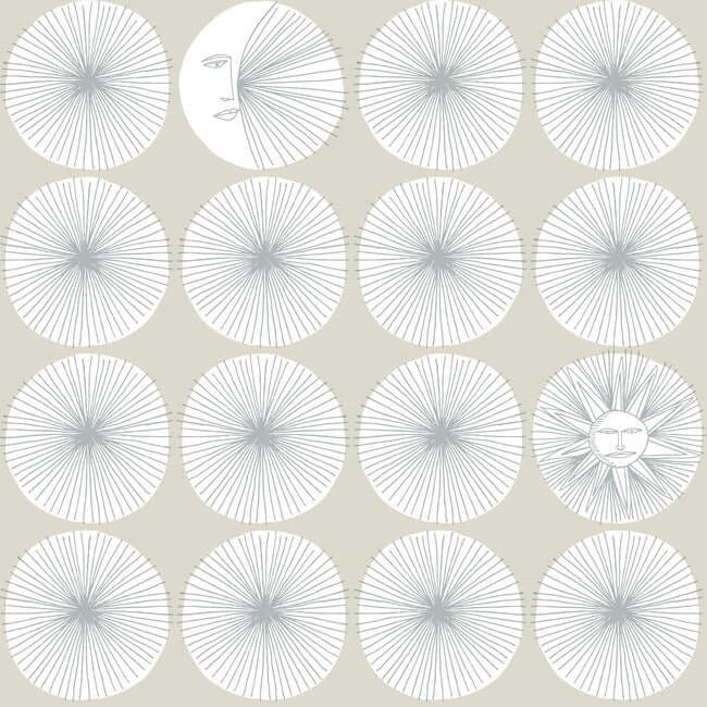 soho-starburst-silver-peel-stick-wallpaper-york-wallcoverings-psw1216rl - York Wallcoverings Wallpaper