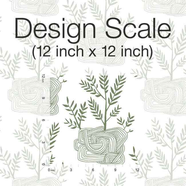 Seedlings Green Peel & Stick Wallpaper - York Wallcoverings - PSW1226RL - York Wallcoverings Wallpaper