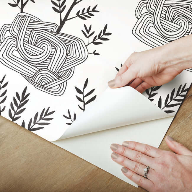 seedlings-premium-peel-stick-wallpaper-onyx-york-wallcoverings-psw1229rl - York Wallcoverings Wallpaper