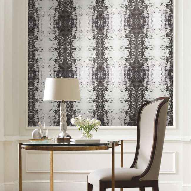 Marbled Appaloosa Black Peel & Stick Wallpaper - York Wallcoverings - PSW1380RL - York Wallcoverings Wallpaper