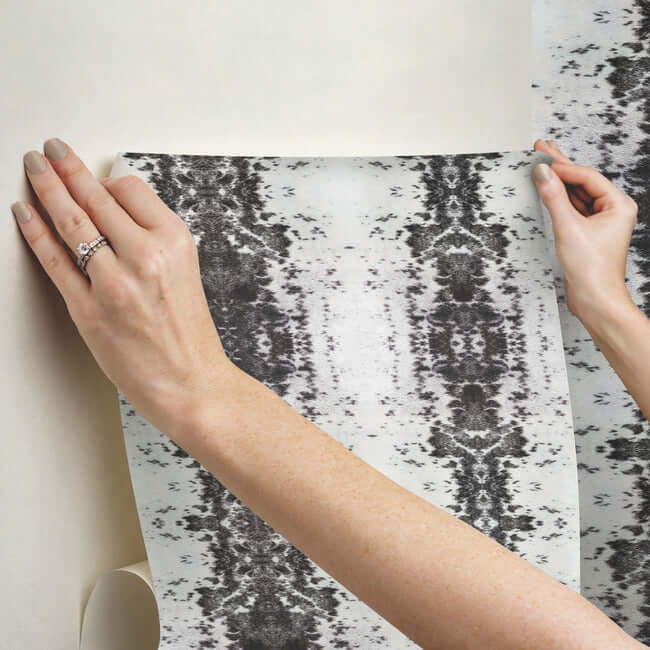 marbled-appaloosa-premium-peel-stick-wallpaper-black-york-wallcoverings-psw1380rl - York Wallcoverings Wallpaper
