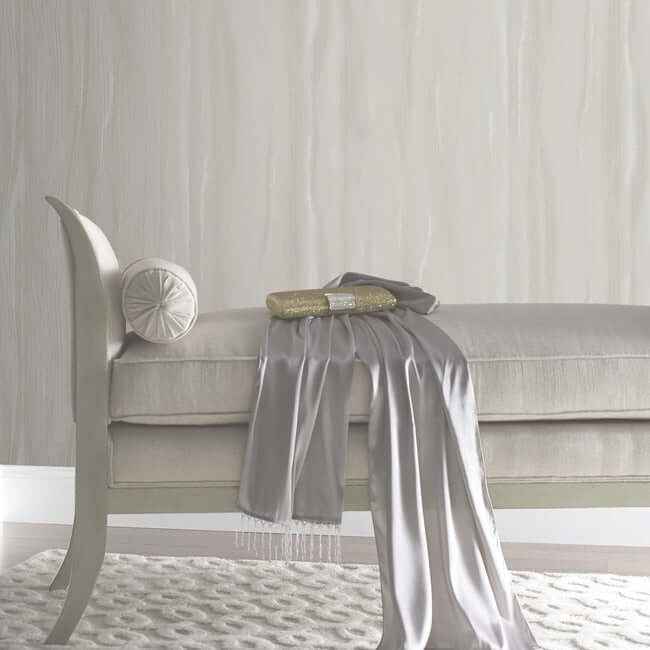 Fantasy Faux Bois Taupe & Gold Wallpaper - York Wallcoverings - DT5032 - York Wallcoverings Wallpaper