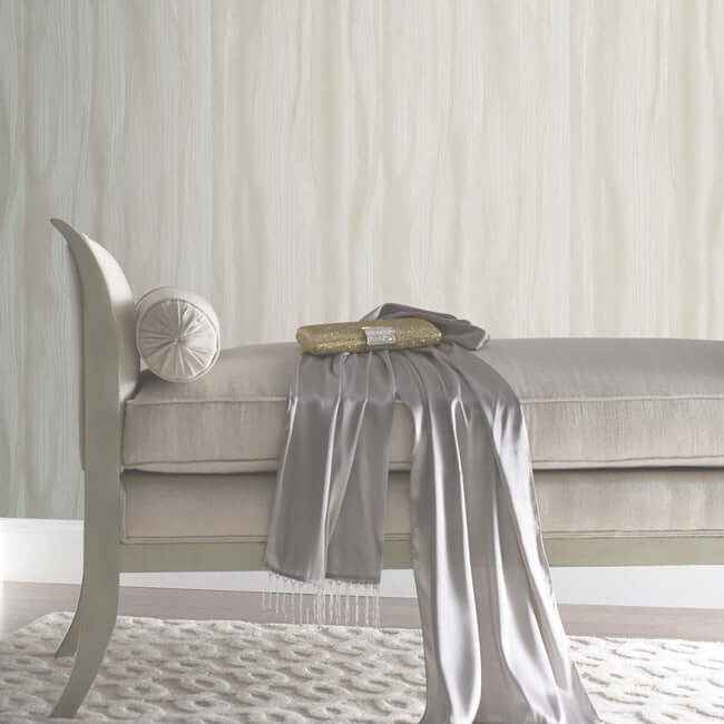 Fantasy Faux Bois White & Pearl Wallpaper - York Wallcoverings - DT5033 - York Wallcoverings Wallpaper