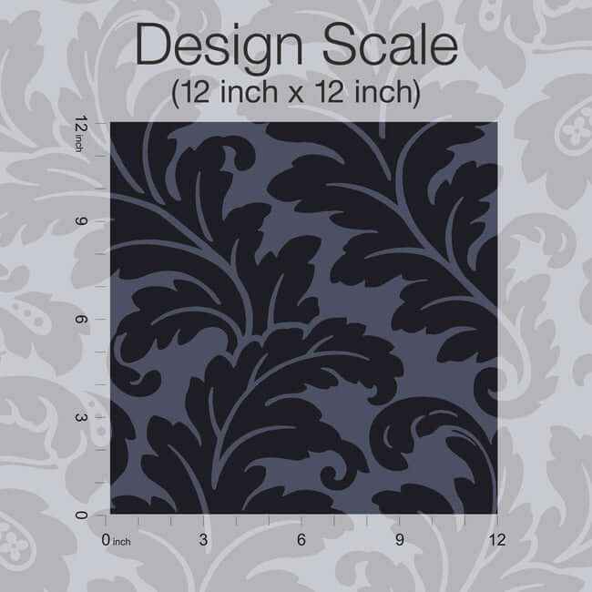 Modern Romance Navy Wallpaper - York Wallcoverings - DT5042 - York Wallcoverings Wallpaper