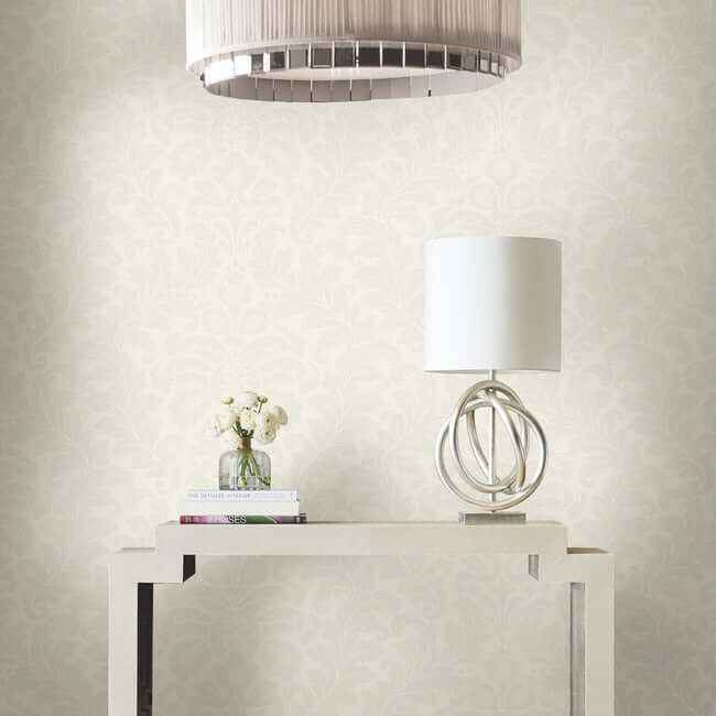 Modern Romance White Wallpaper - York Wallcoverings - DT5043 - York Wallcoverings Wallpaper