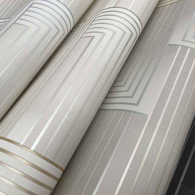 Vanishing Taupe & Pearl Wallpaper - York Wallcoverings - DT5071 - York Wallcoverings Wallpaper