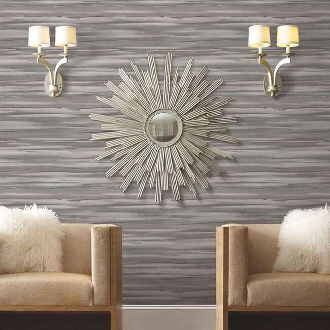 Sanctuary Dark Grey Wallpaper - York Wallcoverings - DT5121