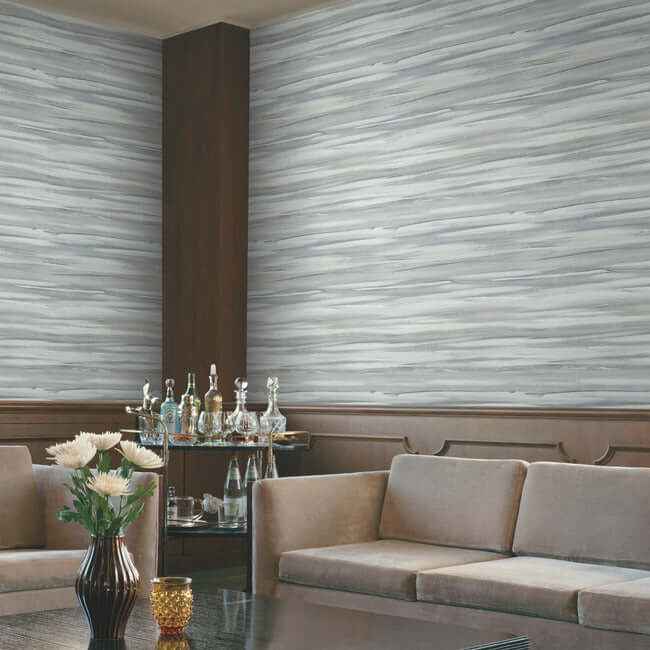 Sanctuary Smokey Blue Wallpaper - York Wallcoverings - DT5122 - York Wallcoverings Wallpaper