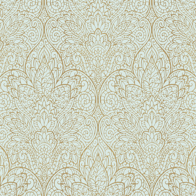 paradise-wallpaper-blue-gold-york-wallcoverings-cd4008