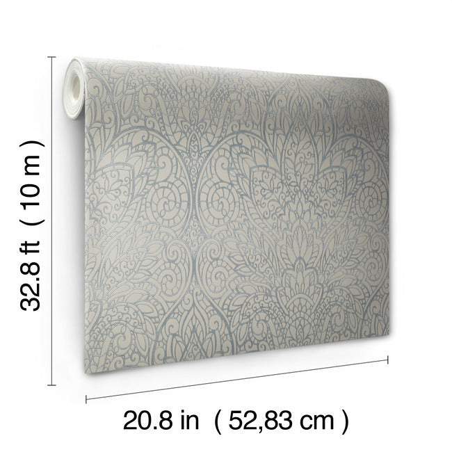 paradise-wallpaper-dark-taupe-silver-york-wallcoverings-dt5012