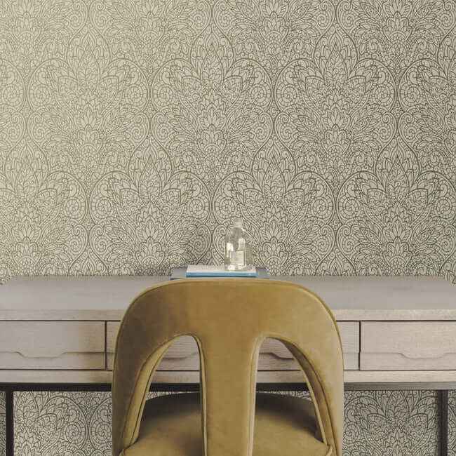 Paradise Brown Metallic Wallpaper - York Wallcoverings - CD4010 - York Wallcoverings Wallpaper