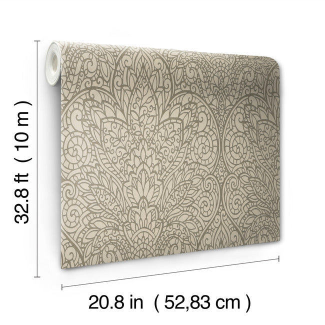 paradise-wallpaper-taupe-copper-york-wallcoverings-cd4010