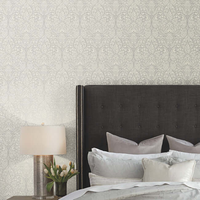 paradise-grey-metallic-wallpaper-york-wallcoverings-cd4011 - York Wallcoverings Wallpaper