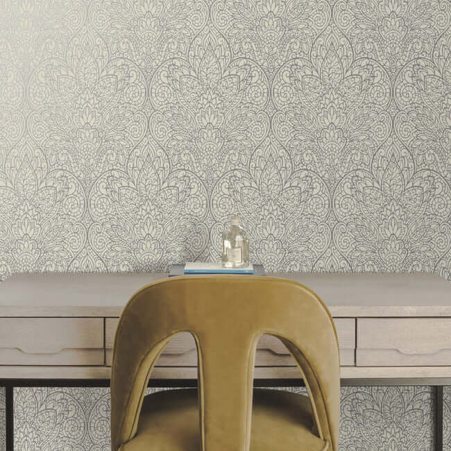 paradise-grey-metallic-wallpaper-york-wallcoverings-cd4011 - York Wallcoverings Wallpaper