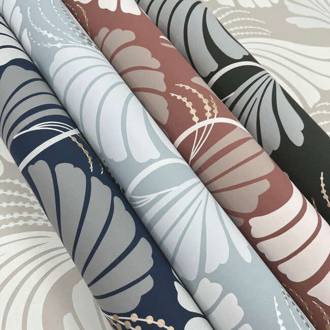 dancing-leaves-navy-wallpaper-york-wallcoverings-dt5133 - York Wallcoverings Wallpaper