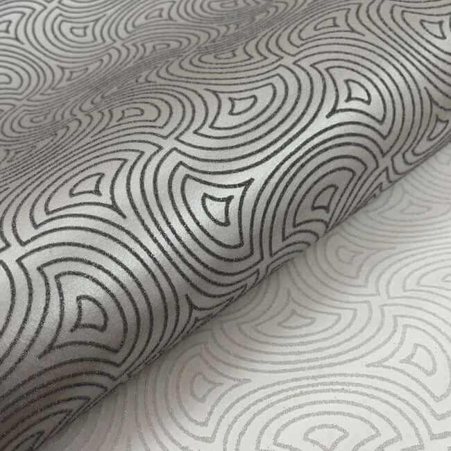 Hourglass Silver Wallpaper - York Wallcoverings - DT5144 - York Wallcoverings Wallpaper