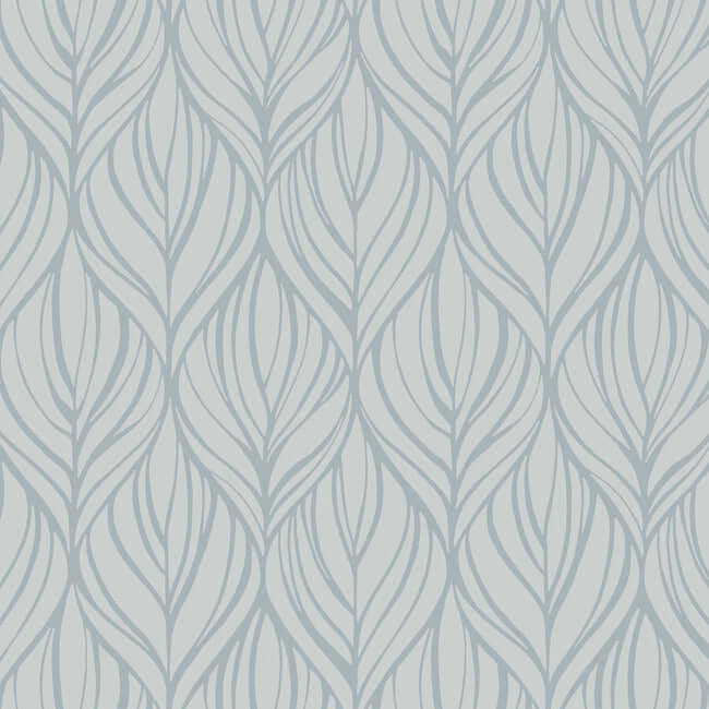palma-blue-silver-wallpaper-york-wallcoverings-dt5083 - York Wallcoverings Wallpaper