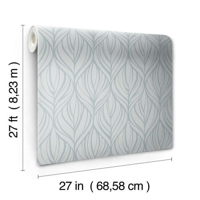 palma-blue-silver-wallpaper-york-wallcoverings-dt5083 - York Wallcoverings Wallpaper