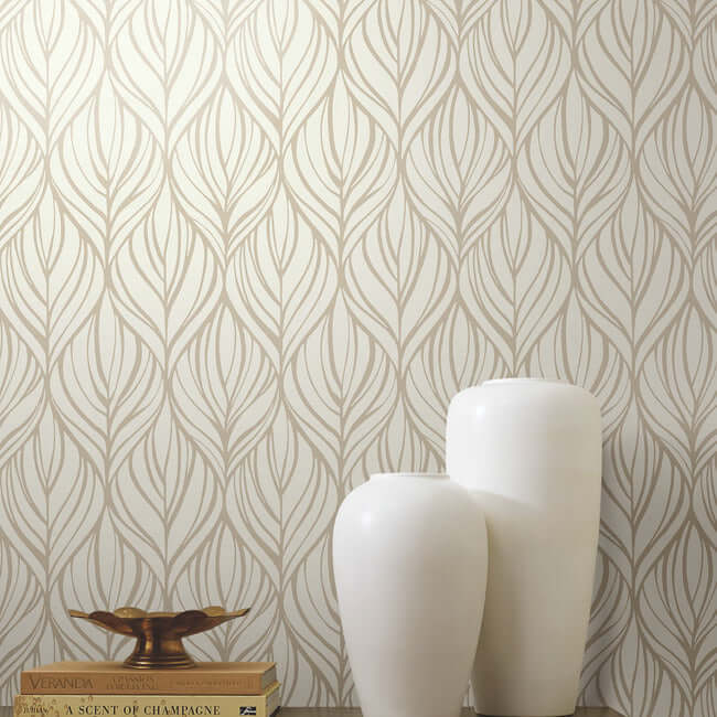 palma-white-gold-wallpaper-york-wallcoverings-dt5081 - York Wallcoverings Wallpaper