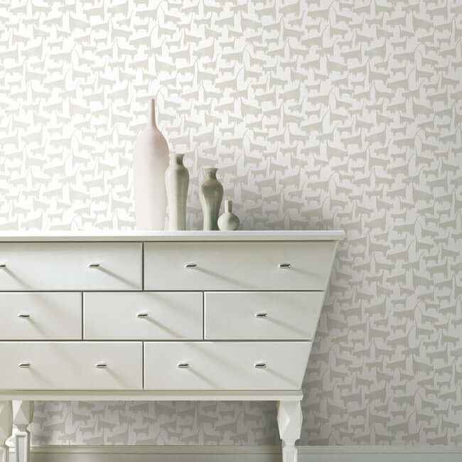 Cat Tails Beige Peel & Stick Wallpaper - York Wallcoverings - PSW1341RL - York Wallcoverings Wallpaper
