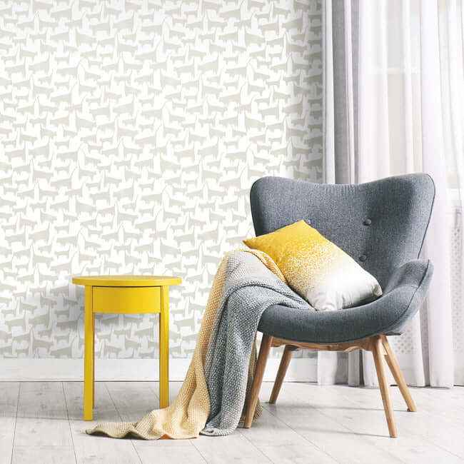 Cat Tails Beige Peel & Stick Wallpaper - York Wallcoverings - PSW1341RL - York Wallcoverings Wallpaper