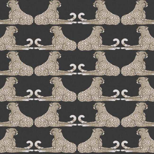Reclining Cheetahs Black Peel & Stick Wallpaper - York Wallcoverings - PSW1355RL - York Wallcoverings Wallpaper