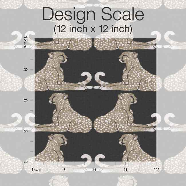 Reclining Cheetahs Black Peel & Stick Wallpaper - York Wallcoverings - PSW1355RL - York Wallcoverings Wallpaper