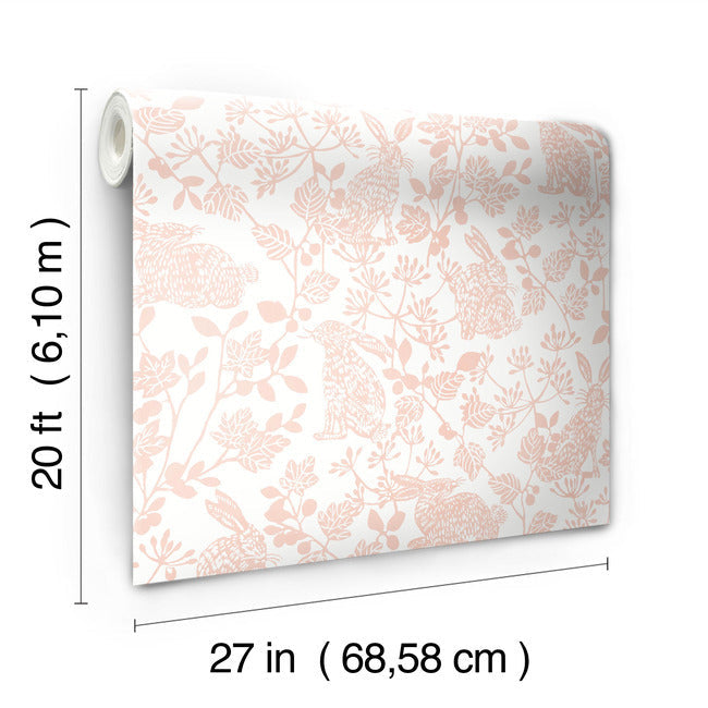 botanical-bunnies-premium-peel-stick-wallpaper-pink-york-wallcoverings-psw1343rl