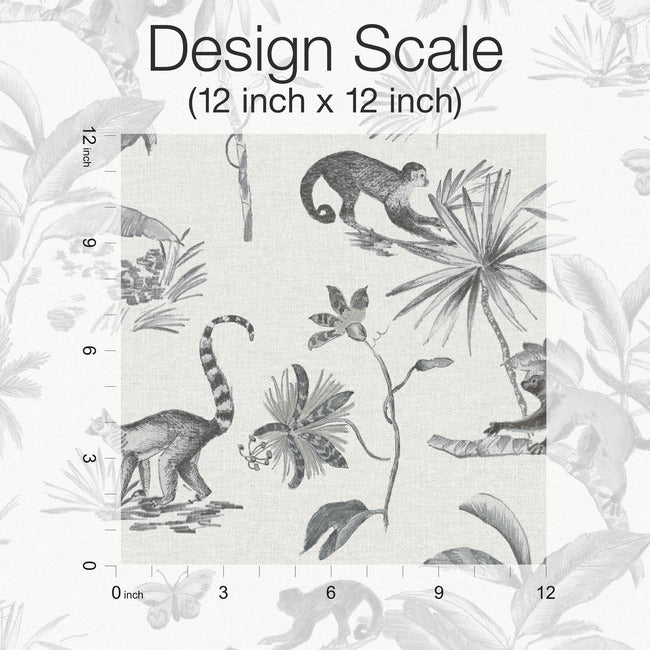 botanicals-lemurs-premium-peel-stick-wallpaper-graphite-york-wallcoverings-psw1354rl