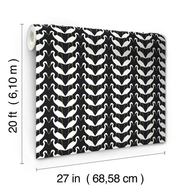 elegant-birds-premium-peel-stick-wallpaper-black-gold-metallic-york-wallcoverings-psw1345rl
