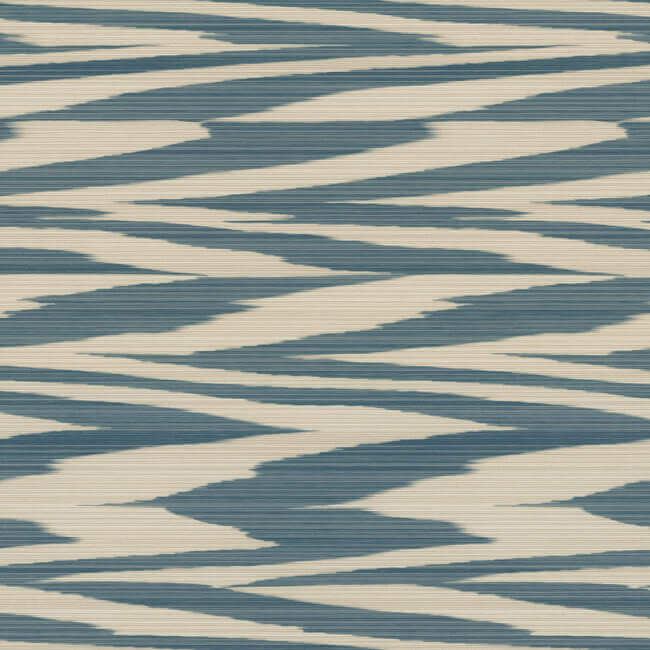 flamed-zigzag-blue-cream-wallpaper-york-wallcoverings-mi10340 - York Wallcoverings Wallpaper