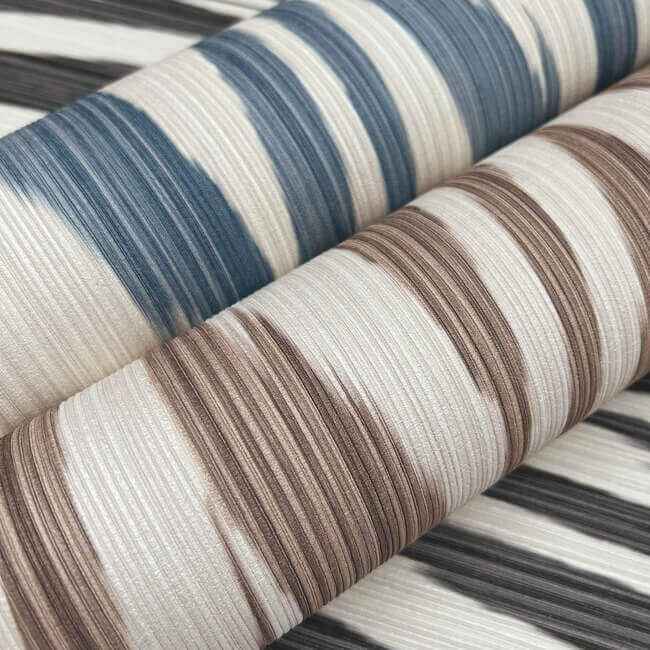 Flamed Zigzag Brown & Cream Wallpaper - York Wallcoverings - MI10342 - York Wallcoverings Wallpaper