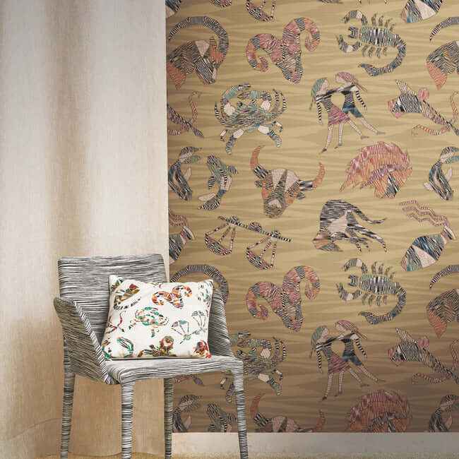 Constellations Gold Wallpaper - York Wallcoverings - MI10350 - York Wallcoverings Wallpaper