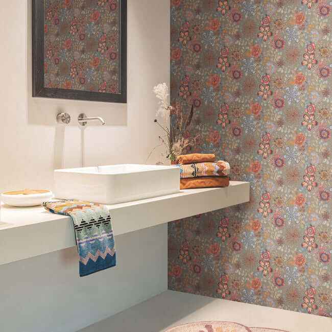 Magic Garden Black Wallpaper - York Wallcoverings - MI10310