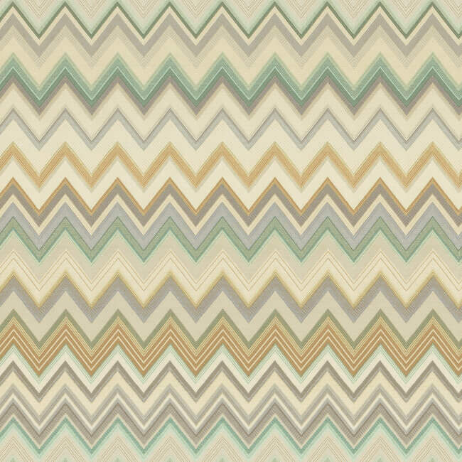 happy-zigzag-green-wallpaper-york-wallcoverings-mi10333 - York Wallcoverings Wallpaper