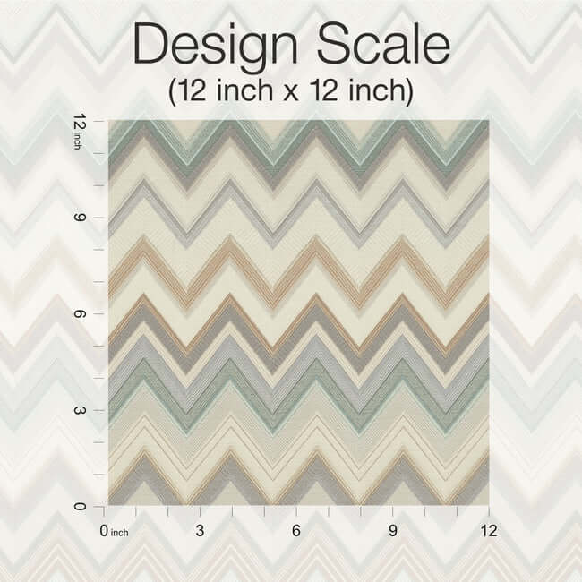 happy-zigzag-green-wallpaper-york-wallcoverings-mi10333 - York Wallcoverings Wallpaper