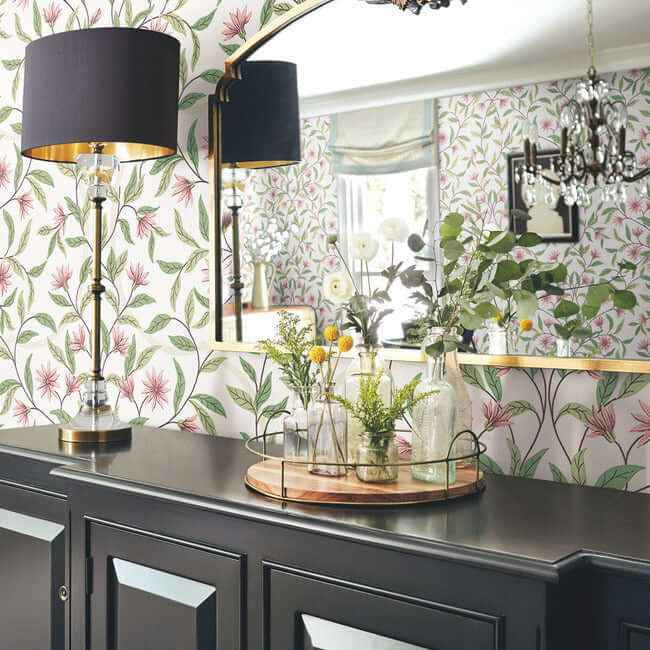 Jasmine Coral Wallpaper - York Wallcoverings - GO8252 - York Wallcoverings Wallpaper