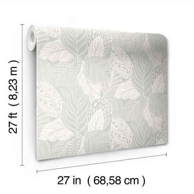 Vinca Grey Wallpaper - York Wallcoverings - GO8223 - York Wallcoverings Wallpaper