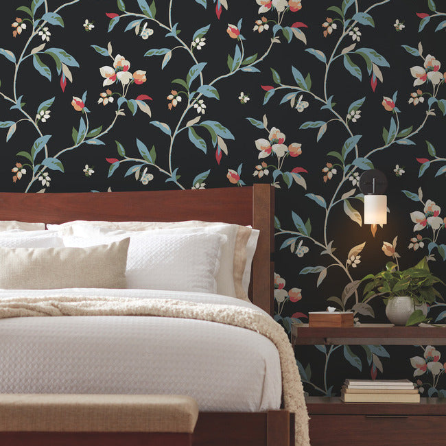 springtime-wallpaper-midnight-multi-york-wallcoverings-go8281