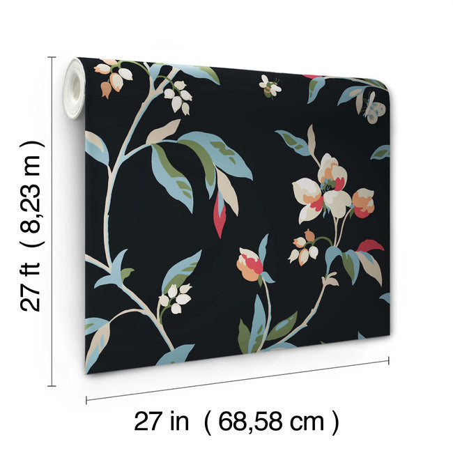 springtime-wallpaper-midnight-multi-york-wallcoverings-go8281