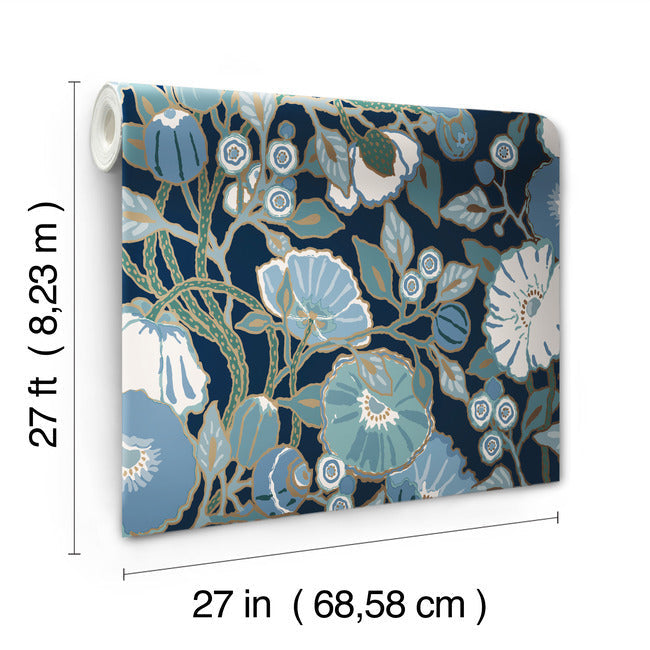 vincent-poppies-wallpaper-indigo-york-wallcoverings-go8312