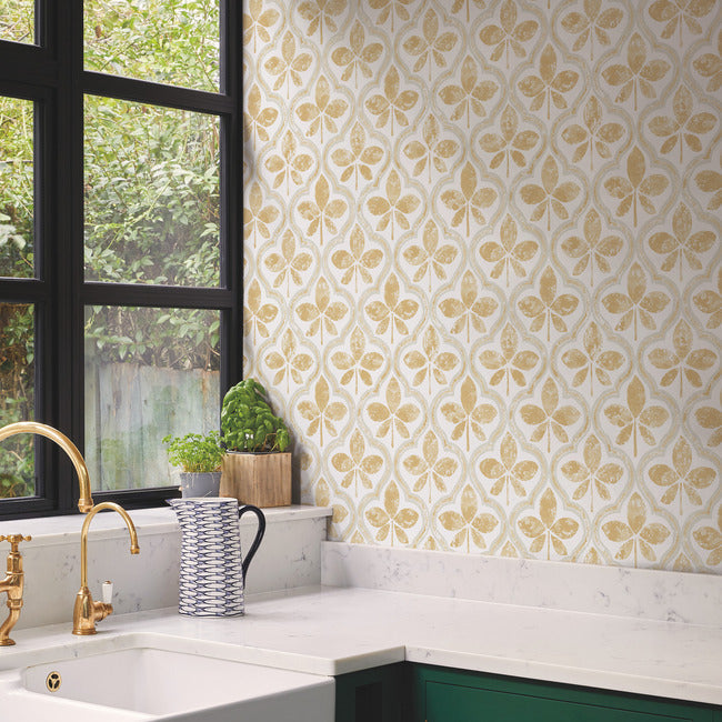 sevilla-ochre-wallpaper-york-wallcoverings-go8271 - York Wallcoverings Wallpaper