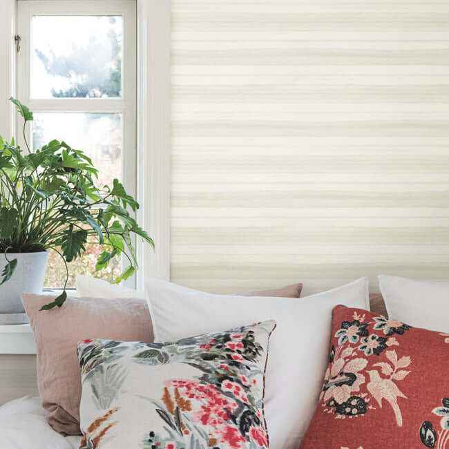 Pandora Leaf White & Off White Wallpaper - York Wallcoverings - GO8262 - York Wallcoverings Wallpaper