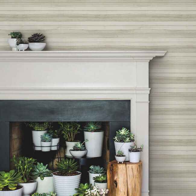 Pandora Leaf Dove Wallpaper - York Wallcoverings - GO8263 - York Wallcoverings Wallpaper