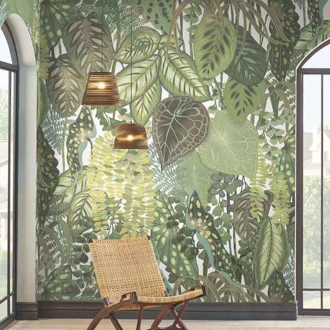 Greenery Cotton Wall Mural - York Wallcoverings - GO8332M - York Wallcoverings Wallpaper
