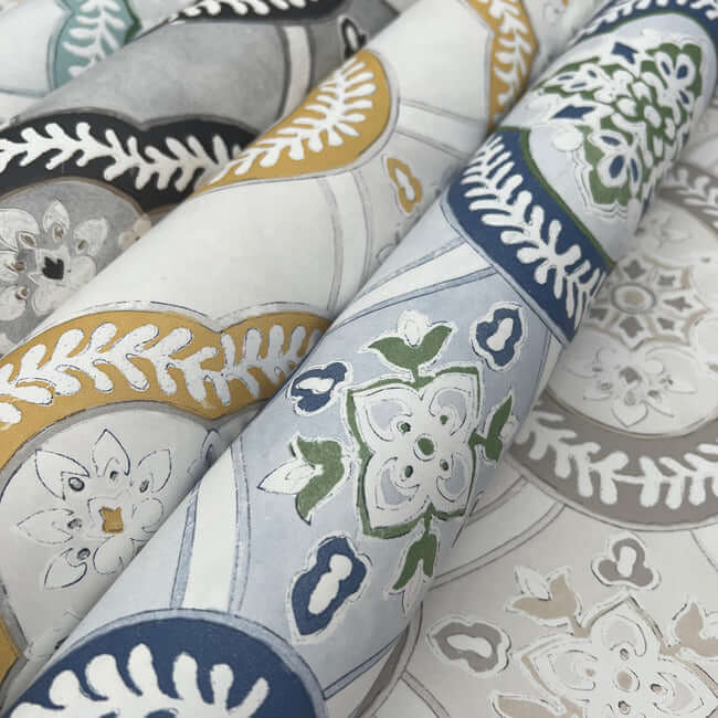 garden-trellis-ochre-wallpaper-york-wallcoverings-go8215 - York Wallcoverings Wallpaper