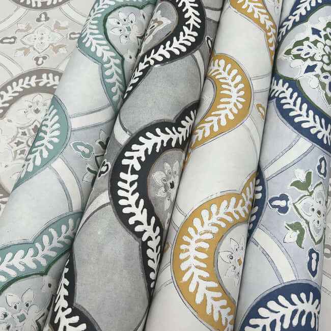 Garden Trellis Onyx Wallpaper - York Wallcoverings - GO8213 - York Wallcoverings Wallpaper