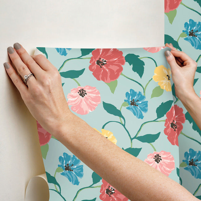 jungle-garden-premium-peel-stick-wallpaper-sky-blue-york-wallcoverings-psw1400rl